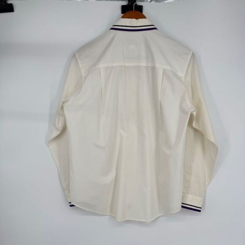 Pendleton Button Front Pointed Collar Ribbon Trim… - image 6